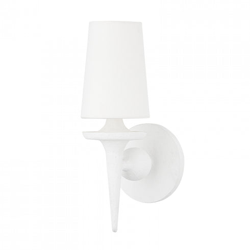 Hudson Valley Torch 1 LIGHT WALL SCONCE in White Plaster Finish Model: 6601-WP
