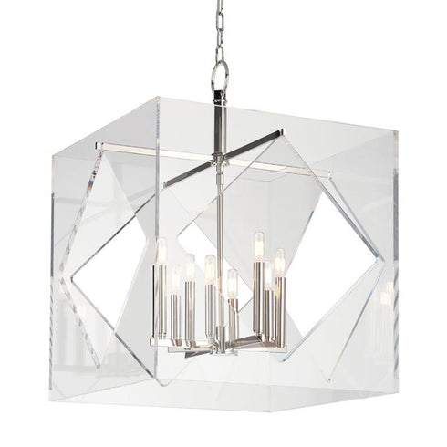 Hudson Valley Travis 8 LIGHT CHANDELIER in Polished Nickel Finish Model: 5924-PN
