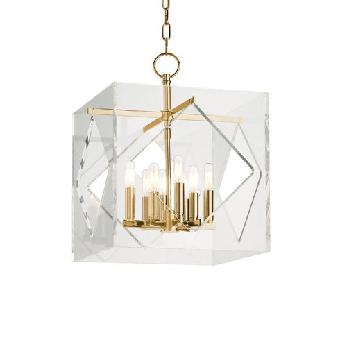 Hudson Valley Travis 8 LIGHT PENDANT in Aged Brass Finish Model: 5916-AGB