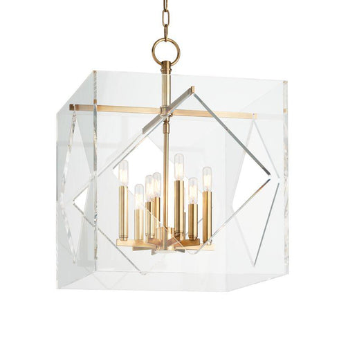 Hudson Valley Travis 8 LIGHT PENDANT in Aged Brass Finish Model: 5920-AGB