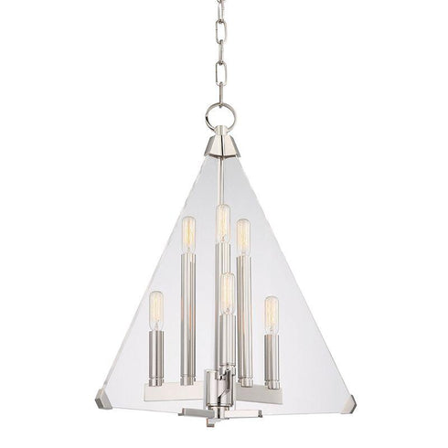 Hudson Valley Triad Lantern in Polished Nickel Finish Model: 3336-PN