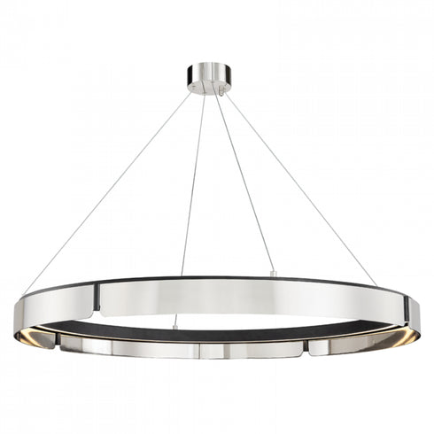 Hudson Valley Tribeca Chandelier in Burnished Nicke Black Combo Finish Model: 2949-BN/BK