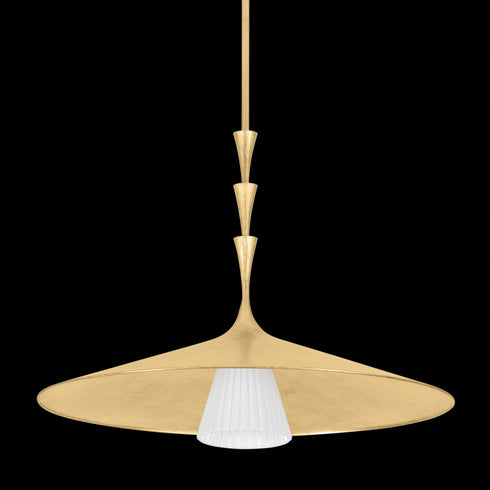 Hudson Valley Vails Gate Pendant in Vintage Gold Leaf Finish Model: 4534-VGL