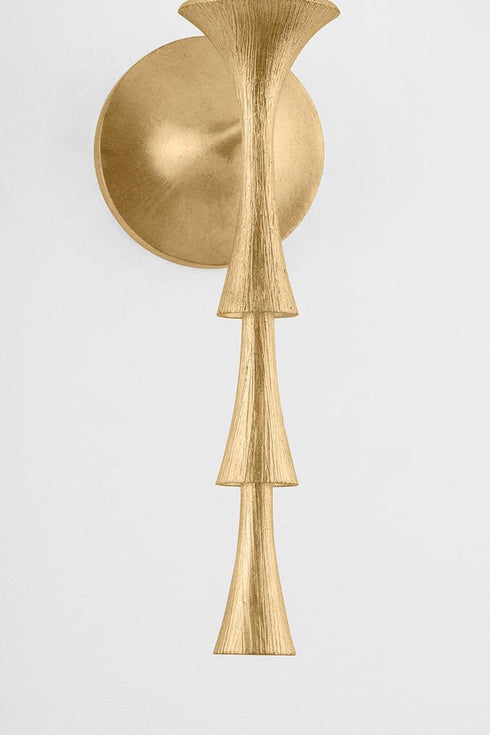 Hudson Valley Vails Gate Wall Sconce in Vintage Gold Leaf Finish Model: 4521-VGL