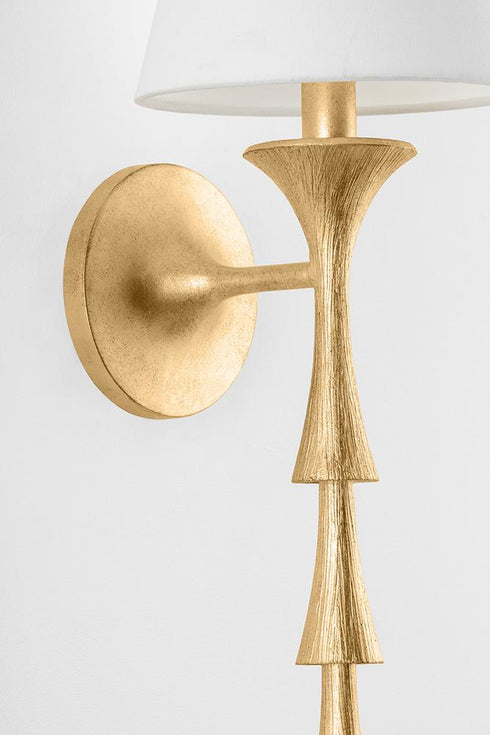Hudson Valley Vails Gate Wall Sconce in Vintage Gold Leaf Finish Model: 4521-VGL