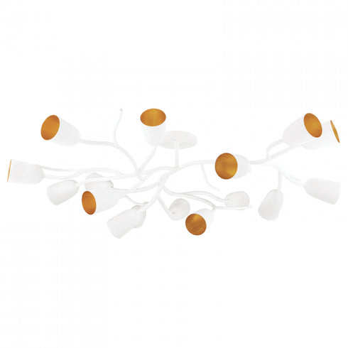 Hudson Valley Vine Semi Flush in White Plaster Finish Model: 5067-WP