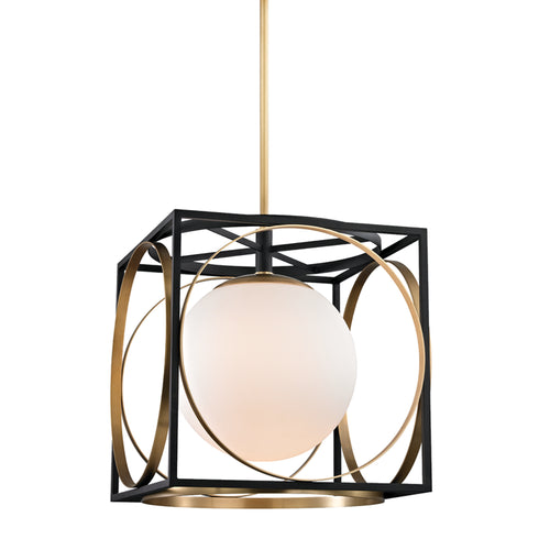 Hudson Valley Wadsworth 1 LIGHT PENDANT in Aged Brass Finish Model: 5818-AGB