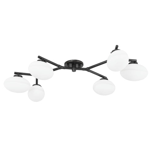 Hudson Valley Wagner 6 LIGHT SEMI FLUSH in Old Bronze Finish Model: 5541-OB