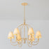 Hudson Valley Warrensburg Chandelier in Vintage Gold Leaf Finish Model: 5732-VGL