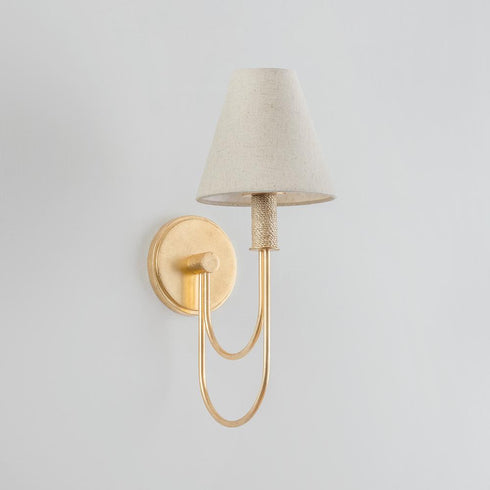 Hudson Valley Warrensburg Wall Sconce in Vintage Gold Leaf Finish Model: 5716-VGL