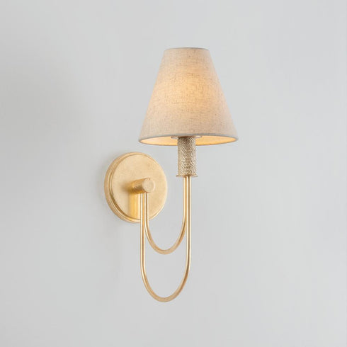 Hudson Valley Warrensburg Wall Sconce in Vintage Gold Leaf Finish Model: 5716-VGL