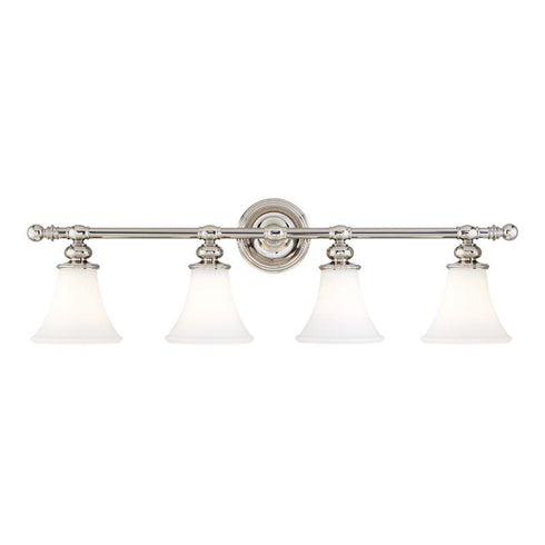 Hudson Valley Weston 4 LIGHT BATH BRACKET in Polished Nickel Finish Model: 4504-PN