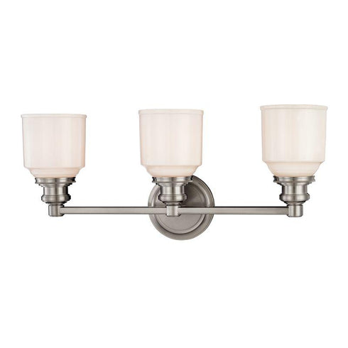 Hudson Valley Windham 3 LIGHT BATH BRACKET in Satin Nickel Finish Model: 3403-SN