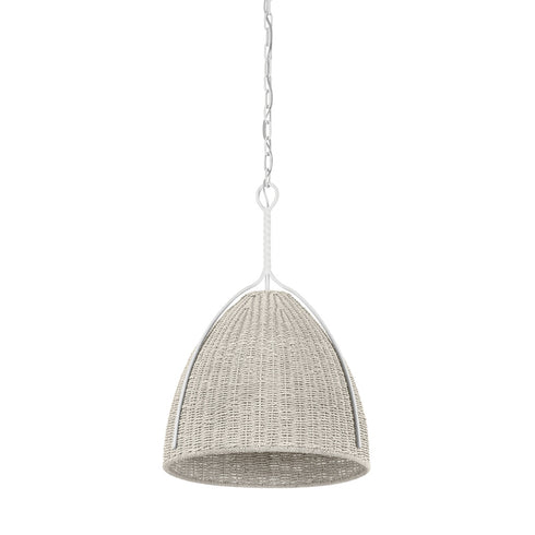 Hudson Valley WOODLAWN Pendant in White Plaster Finish Model: 1718-WP