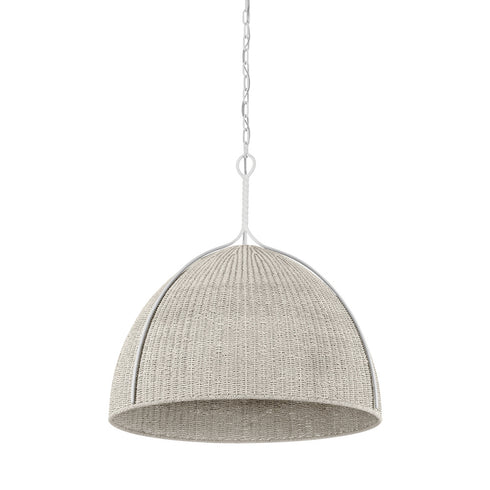 Hudson Valley WOODLAWN Pendant in White Plaster Finish Model: 1728-WP