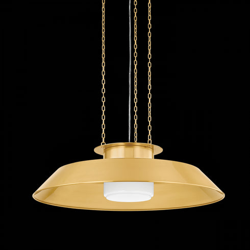 Hudson Valley Woodrow Pendant in Aged Brass Finish Model: 8832-AGB