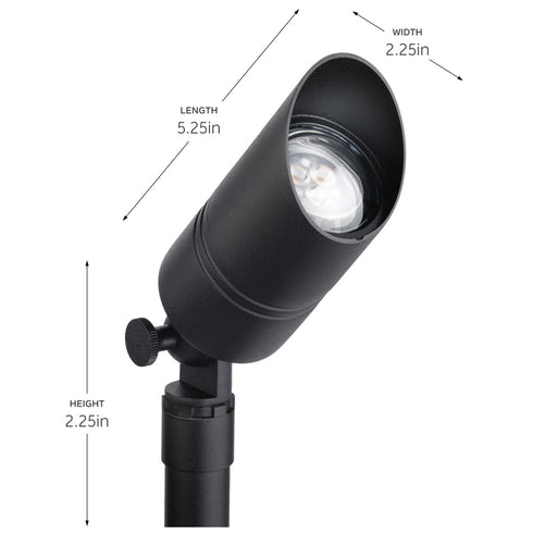 Kichler 12V Brass Accent BKB in Black Brass Finish Model: 15475BKB