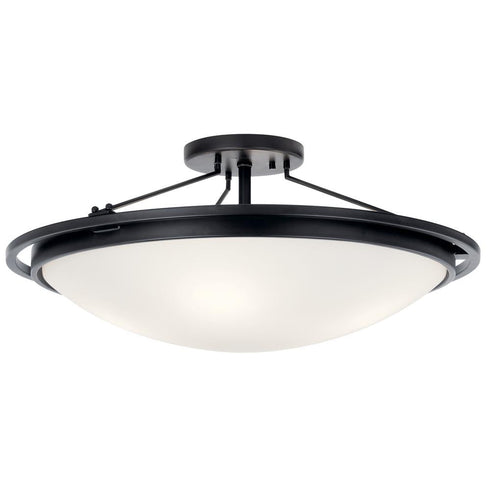 Kichler 23.25 Inch 4 Light Semi Flush Olde Bronze® Model: 42025BK