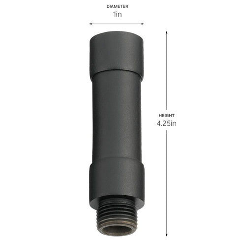 Kichler 3 inch Male Female Riser in Black Brass Finish Model: 15509BKB