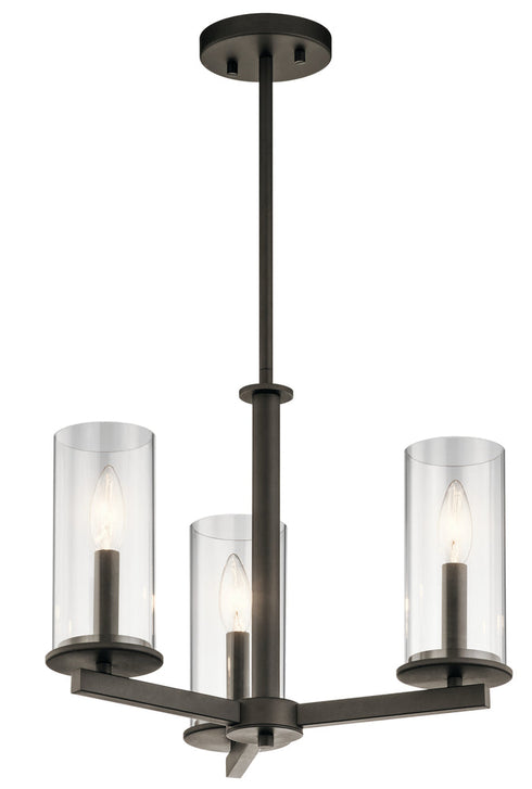 Kichler 3 Light Chandelie Semi Flush Model: 43997BK