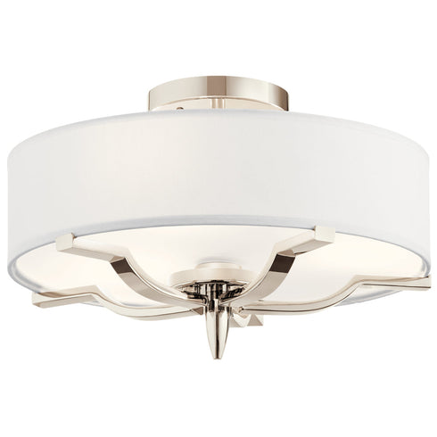 Kichler 3 Light Flush Mount Model: 44314PN