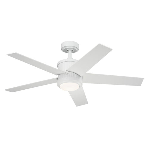 Kichler 48 Inch Brahm 5 Blade Indoor Ceiling Fan With Model: 300048MWH