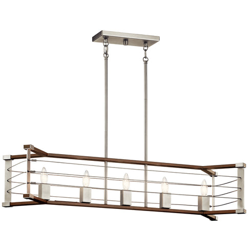 Kichler 5 Light Linear Chandelier Model: 44250NI