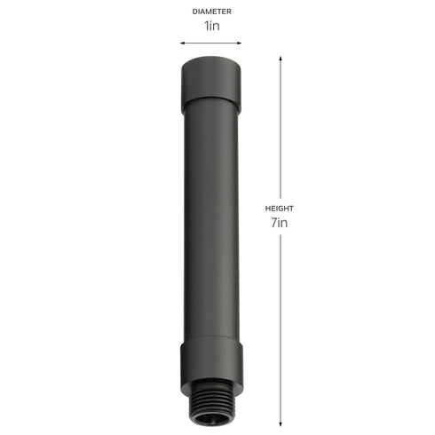 Kichler 6 inch Male Female Riser in Black Brass Finish Model: 15510BKB