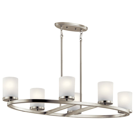 Kichler 6 Light Oval Chandelier Model: 44038NI
