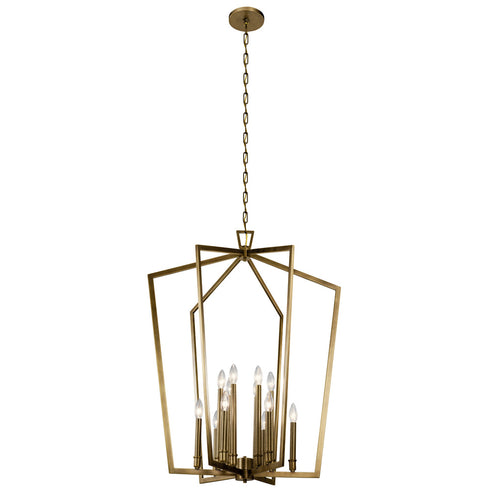 Kichler Abbotswell 12 Light Foyer Chandelier Model: 43496NBR