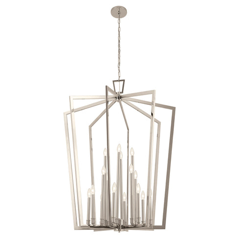 Kichler Abbotswell 49 Inch 16 Light Foyer Pendant In Model: 43499NBR