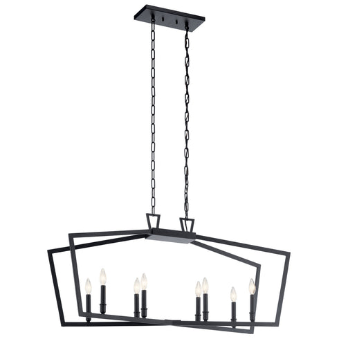 Kichler Abbotswell 8 Light Linear Chandelier Model: 43494BK