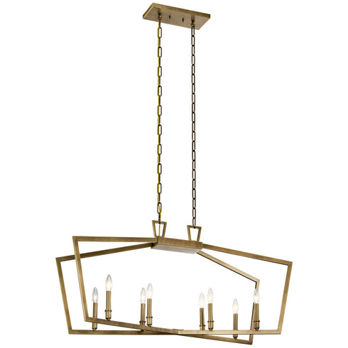 Kichler Abbotswell 8 Light Linear Chandelier Model: 43494NBR