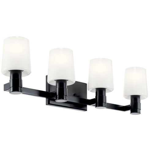 Kichler Adani Vanity 4 Light in Black Finish Model: 55177BK