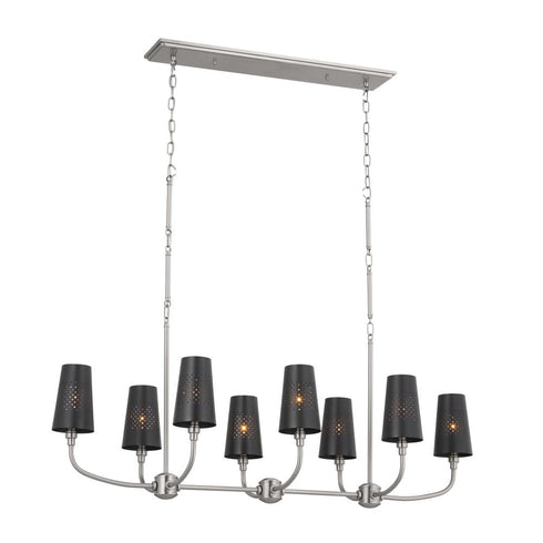 Kichler Adeena Linear Chandelier 8 Light in Classic Pewter Finish Model: 52510CLP