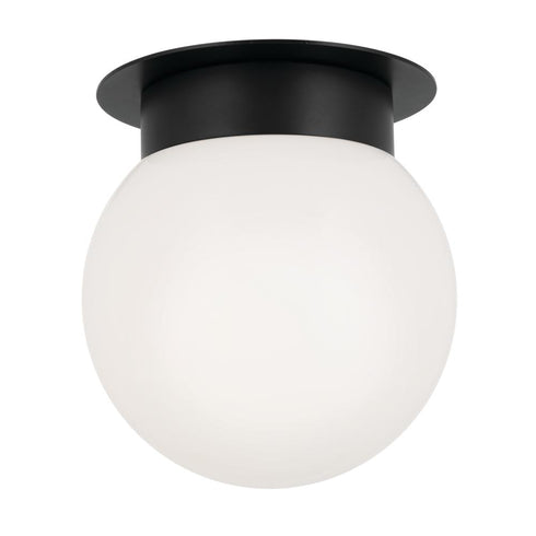Kichler Albers Flush Mount 1 Light in Black Finish Model: 52586BK