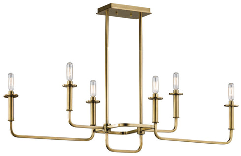 Kichler Alden 6 Light Linear Chandelier Model: 43362BK