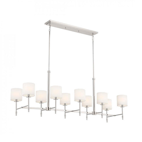 Kichler Ali 10 Light Linear Chandelier Model: 52503BNB