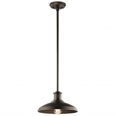 Kichler Allenbury 1 Light Outdoor Pendan Semi Flush Model: 49982OZ