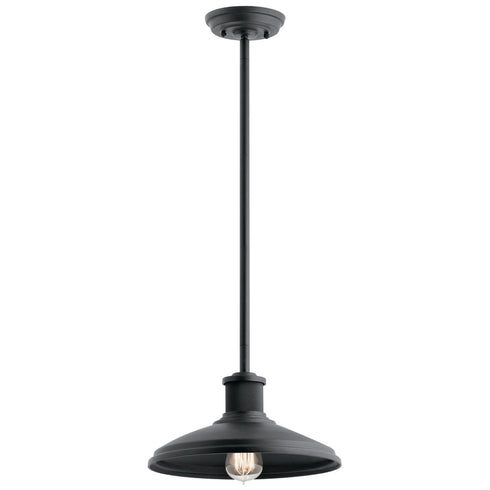 Kichler Allenbury 1 Light Outdoor Pendant Semi Flush Model: 49982BKT