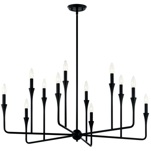 Kichler Alvaro Chandelier 12 Light in Black Finish Model: 52692BK