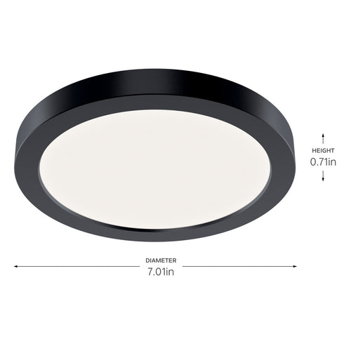 Kichler Ara 7 in. Downlight 3000K BK in Black Finish Model: 53007BK30