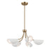 Kichler Arcus Chandelie Semi Flush 5 Light in Champagne Bronze Finish Model: 52558CPZWH