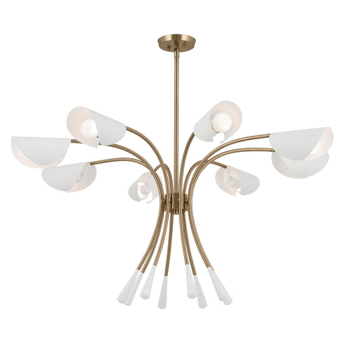 Kichler Arcus Chandelier 8 Light in Champagne Bronze Finish Model: 52560CPZWH