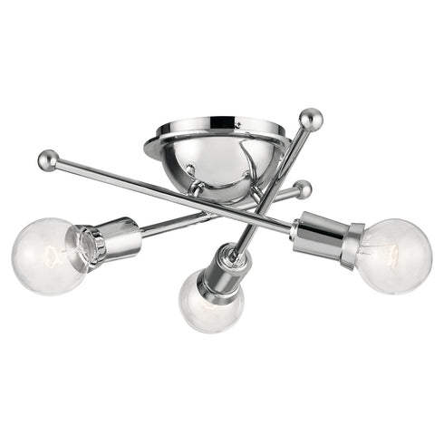Kichler Armstrong 3 Light Flush Mount Model: 43196NBR