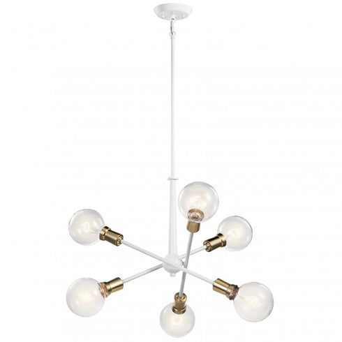 Kichler Armstrong 6 Light Chandelier Model: 43095WH