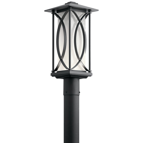 Kichler Ashbern 1 Light LED Outdoor Post Mt Model: 49976BKTLED
