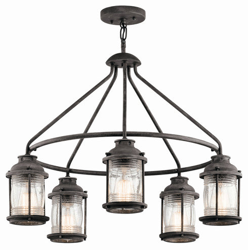 Kichler Ashland Bay 5 Light Outdoor Chandelier Model: 49667WZC