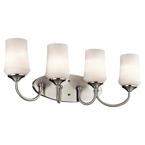 Kichler Aubrey Bath 4 Light LED in Brushed Nickel Finish Model: 45571NIL18