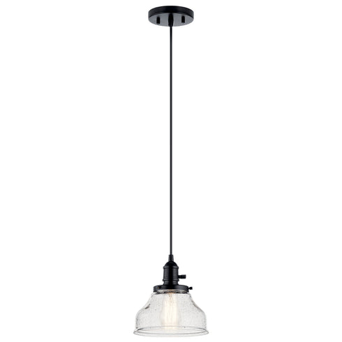 Kichler Avery 8.5 Inch 1 Light Bell Mini Pendant With Model: 43850BK